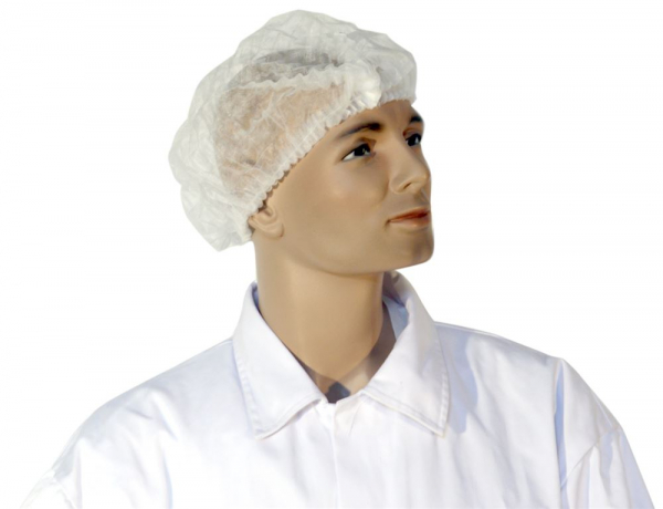 GOFOOD Klipphauben, PP-Vlies, weiß, 52 cm, Beutel á 100 Stück