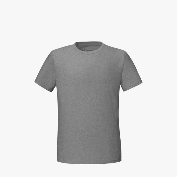 SCHÖFFEL-T-Shirt aus BIO-Baumwolle, Mittelgrau meliert