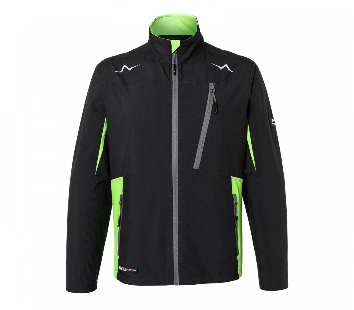 KÜBLER-PULSE ECO Ultraschall Jacke, 125 g/m², schwarz/neongrün