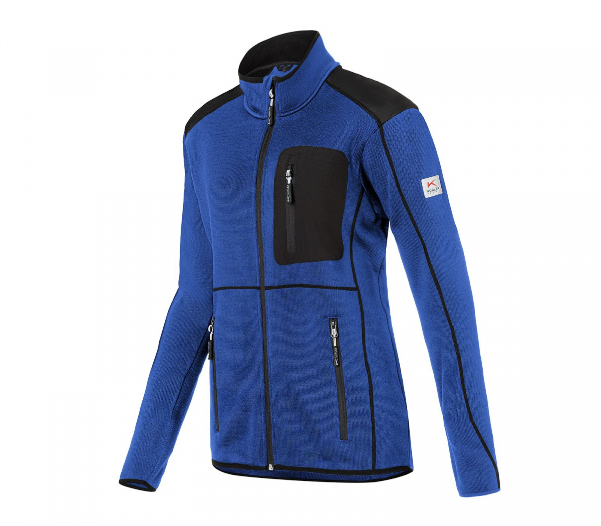 KÜBLER-WEATHER-Strickjacke, kornblau/schwarz