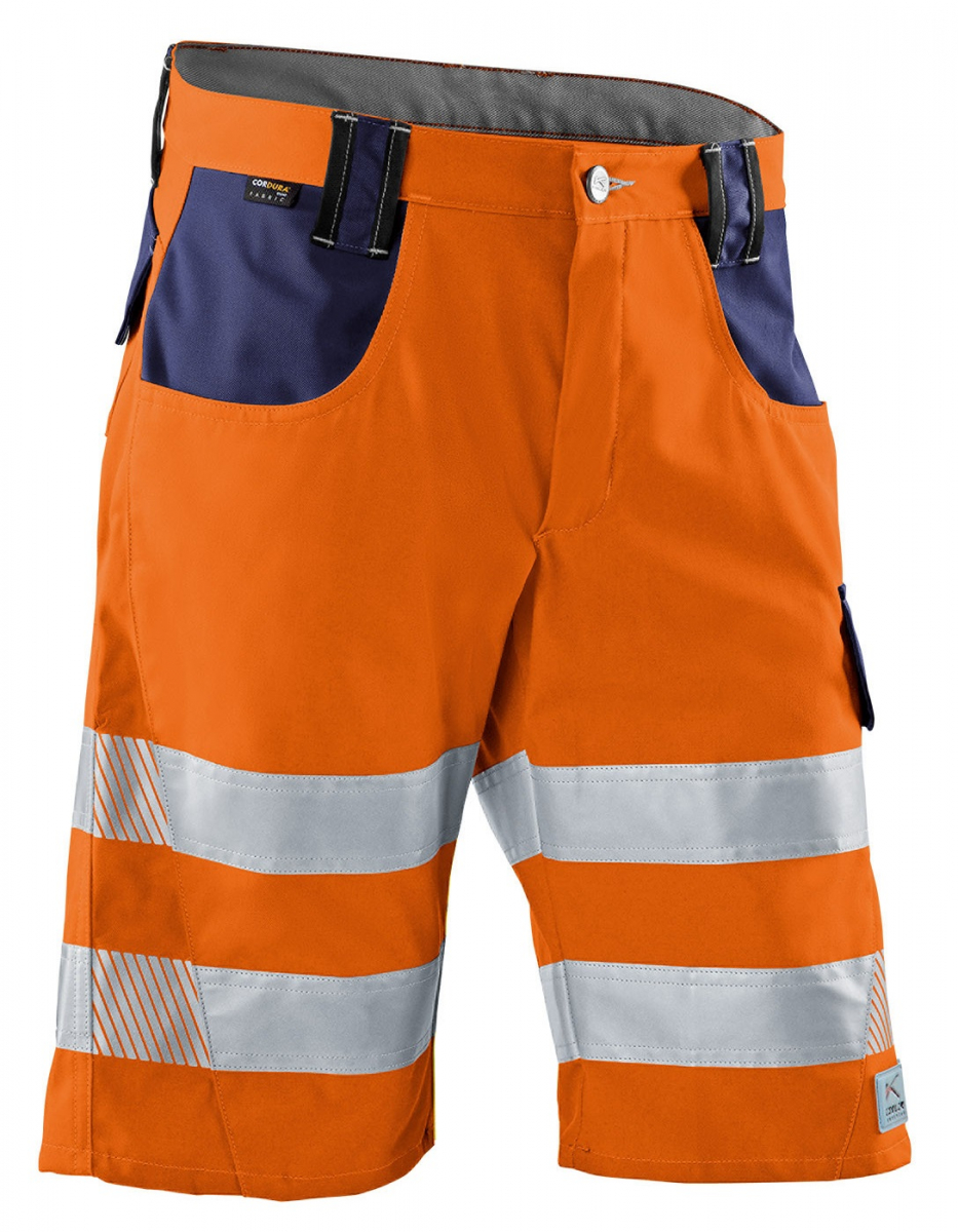 KÜBLER-Warnschutz, REFLECTIQ Shorts, warnorange / dunkelblau