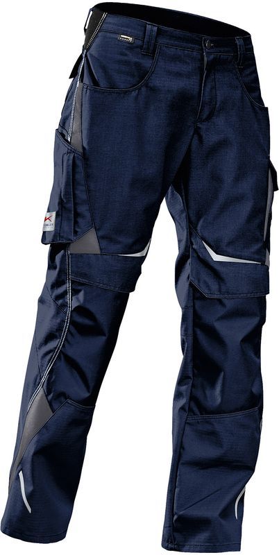 KBLER-Workwear, Pulsschlag-Arbeits-Berufs-Bund-Hose, ca. 260g/m, dunkelblau/anthrazit