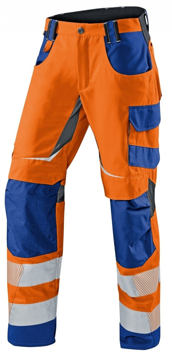 KÜBLER-Warnschutz, REFLECTIQ Sommerhose, warnorange / kornblau