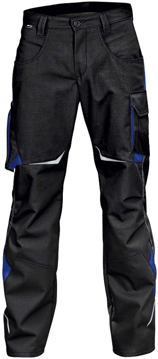 KBLER-Workwear, Arbeits-Berufs-Bund-Hose, Low,PULSSCHLAG schwarz/kornblau