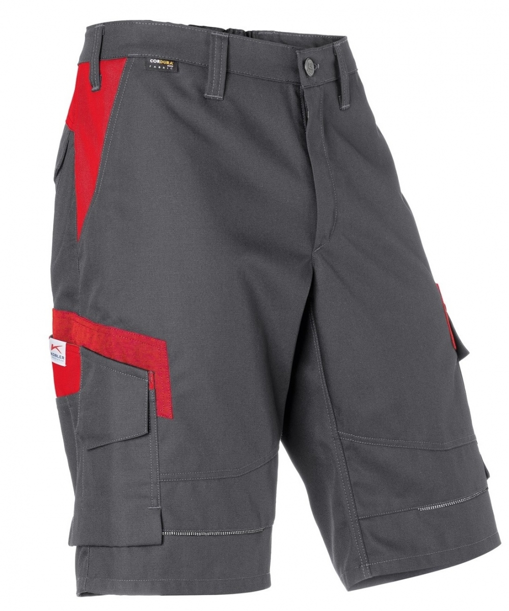 KBLER-Workwear, Shorts, Innovatiq, 295 g/m, anthrazit/mittelrot