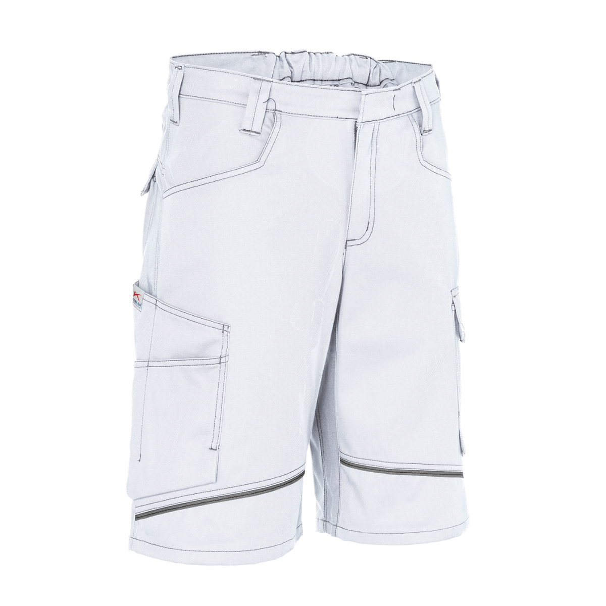 KÜBLER ICONIQ cotton Shorts, weiß/anthrazit