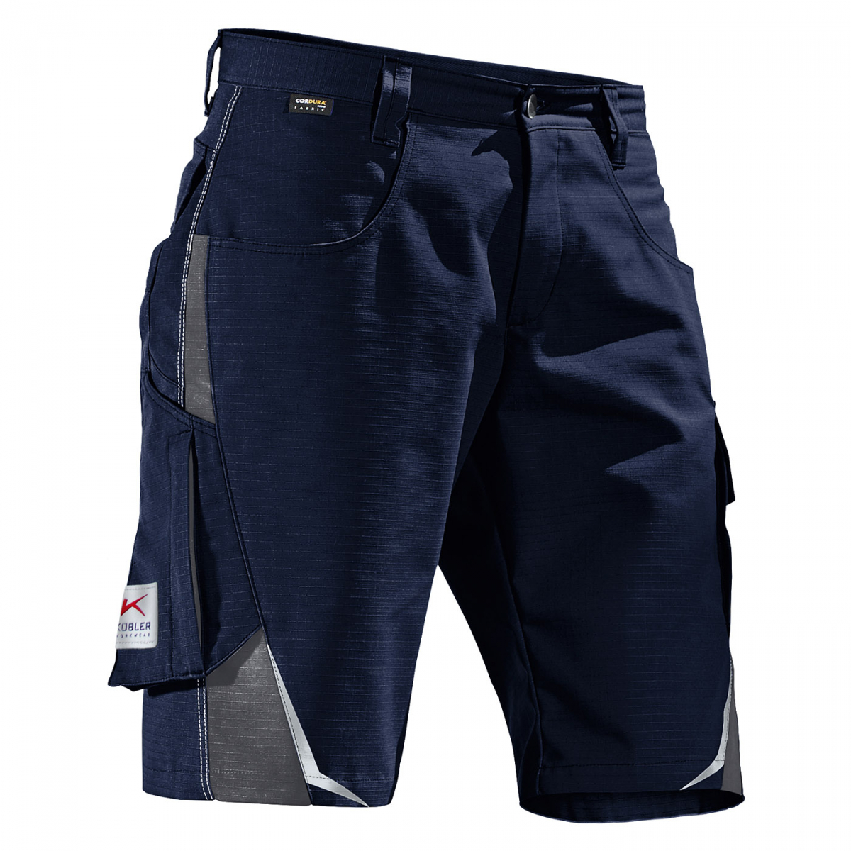 KBLER-Workwear, Pulsschlag-Arbeits-Berufs-Bermuda, ca. 260g/m, dunkelblau/anthrazit