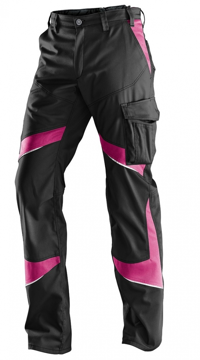 KBLER-Workwear, Activiq-Damenbundhose, ca. 270g/m, schwarz/pink