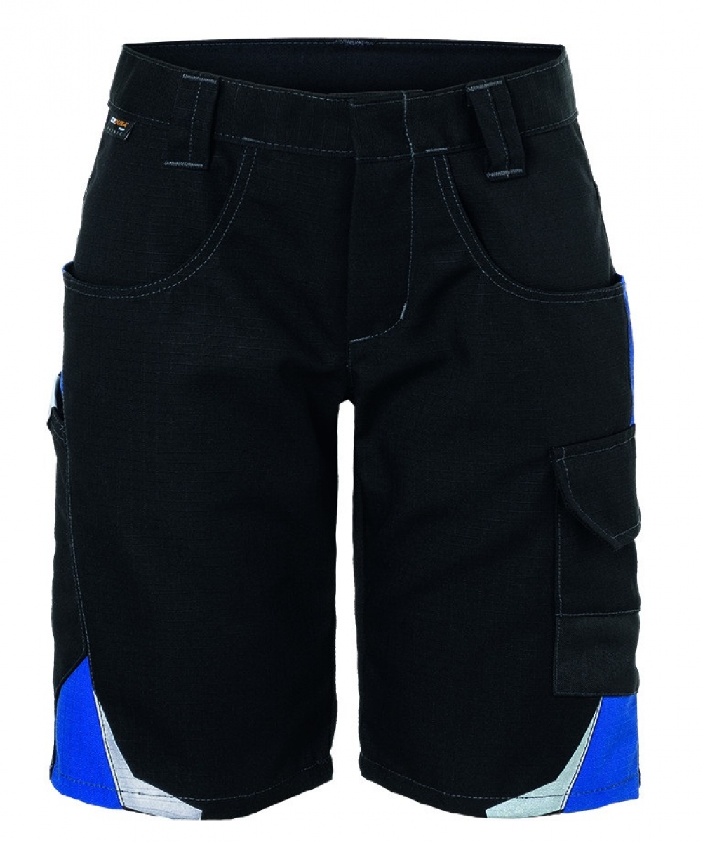 KBLER-KIDZ-Workwear, Kindershorts Pulsschlag, 260 g/m, schwarz/kbl-blau