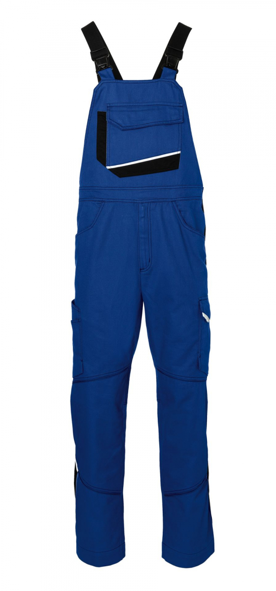 KÜBLER ICONIQ cotton Latzhose, kornblau/schwarz
