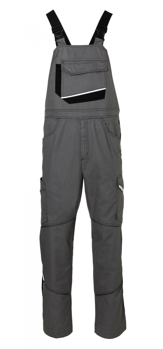 KÜBLER ICONIQ cotton Latzhose, anthrazit/schwarz