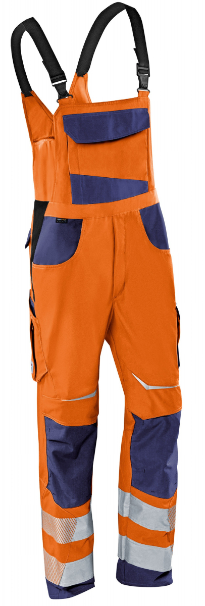 KÜBLER-Warnschutz, REFLECTIQ Latzhose, warnorange / dunkelblau