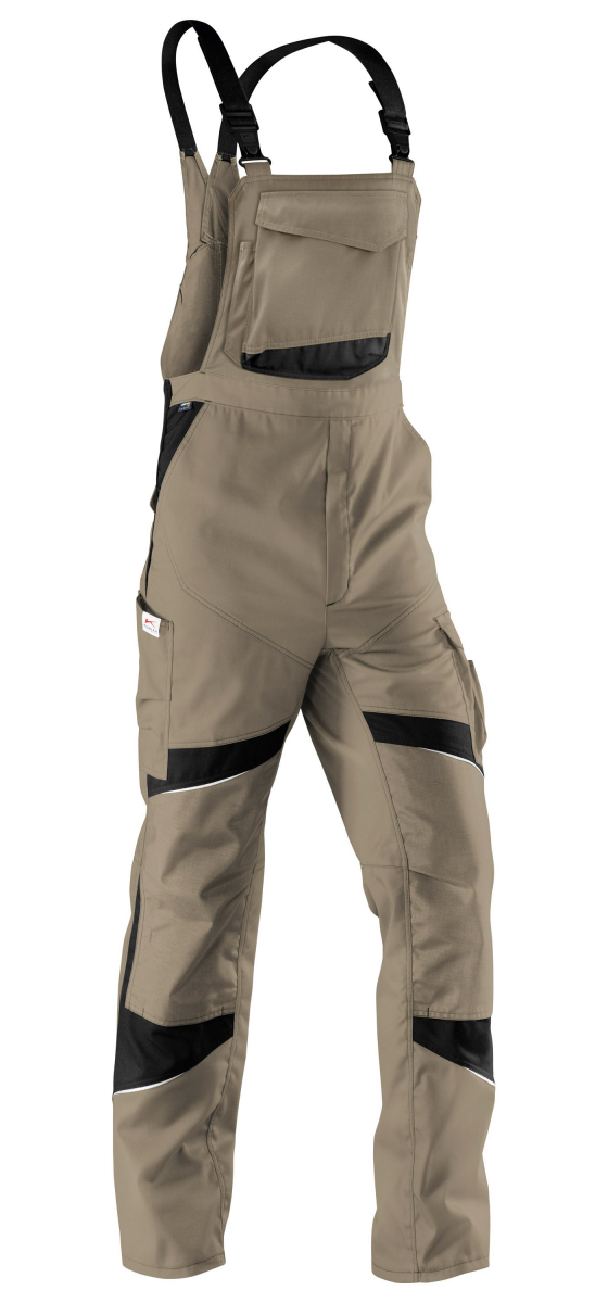KÜBLER-Workwear, Activiq-Latzhose, ca. 270g/m², sandbraun/schwarz