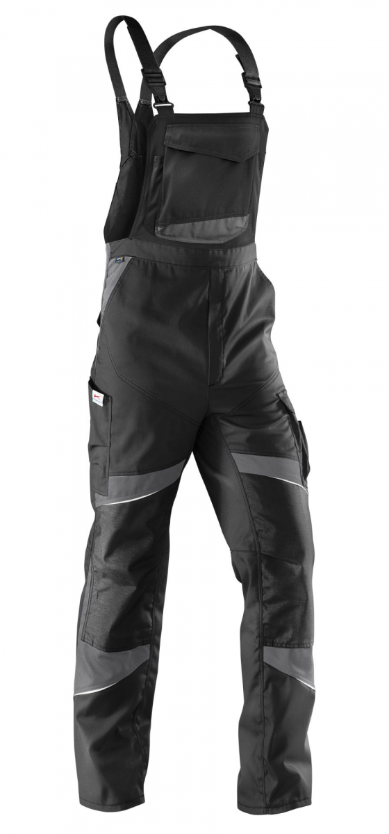 KÜBLER-ACTIVIQ Cotton-Latzhose High PSA 2, schwarz/anthrazit