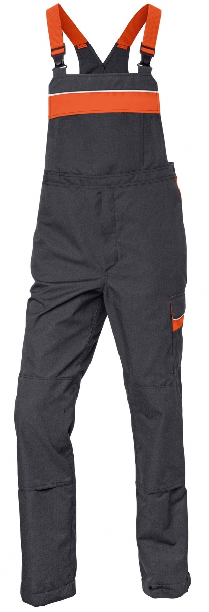 KBLER-Workwear, PSA Kermel-Top-Latzhose, ca. 230g/m, dunkelgrau/orange