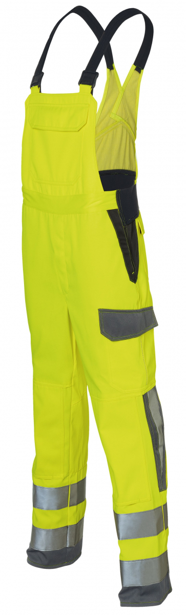 KBLER-Warnschutz, Latzhose arc1, Protectiq High Vis, ca. 260g/m, warngelb/anthrazit