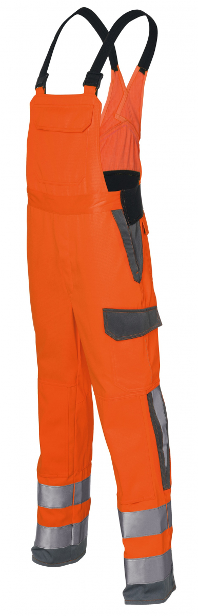 KBLER-Warnschutz, Latzhose arc1, Protectiq High Vis, ca. 260g/m, warnorange/anthrazit