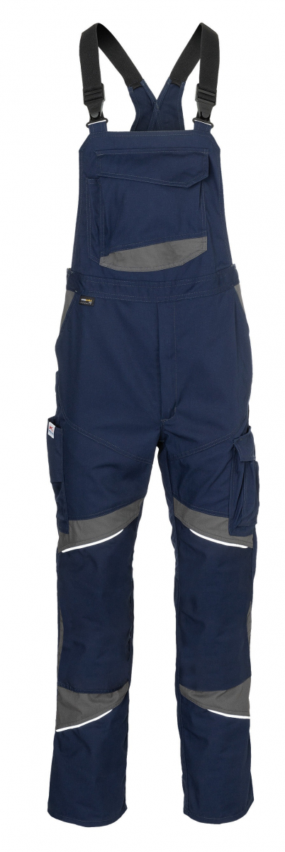 KÜBLER-Workwear, Activiq Cotton+, Latzhose, ca. 305g/m², dunkelblau/anthrazit