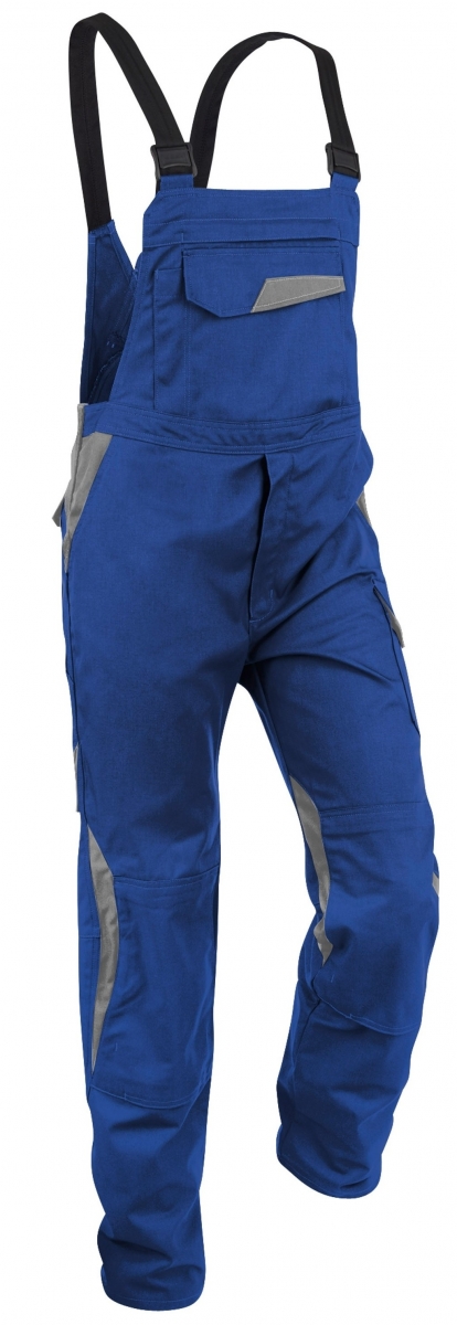 KBLER-Workwear, Vita cotton+  Latzhose, ca. 305g/m, kbl.blau/mittelgrau