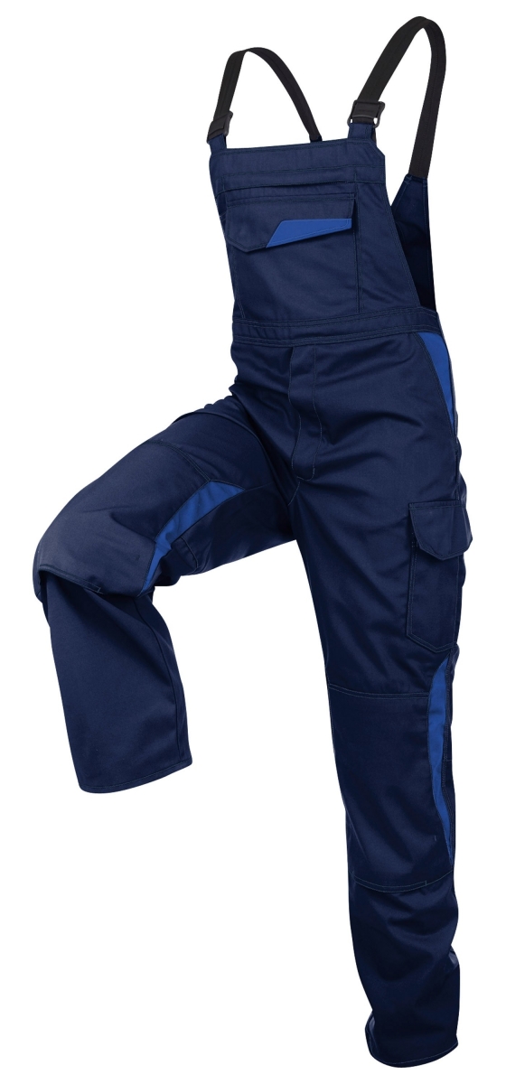 KBLER-Workwear, Vita mix Latzhose, ca. 270g/m, dunkelblau/kbl.blau