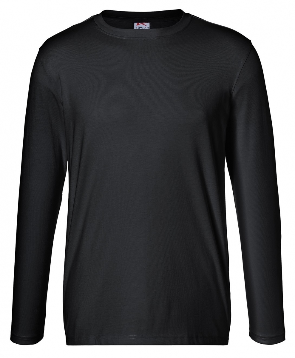 KBLER-Worker-Shirts, Workwear-Longsleeve, 190 g/m, schwarz