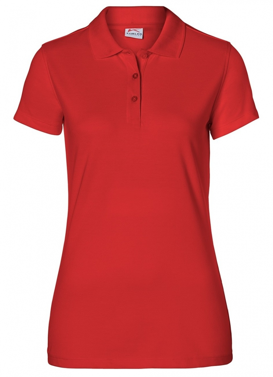 KÜBLER-Worker-Shirts, Workwear-Damen-Poloshirts, 200 g/m², mittelrot