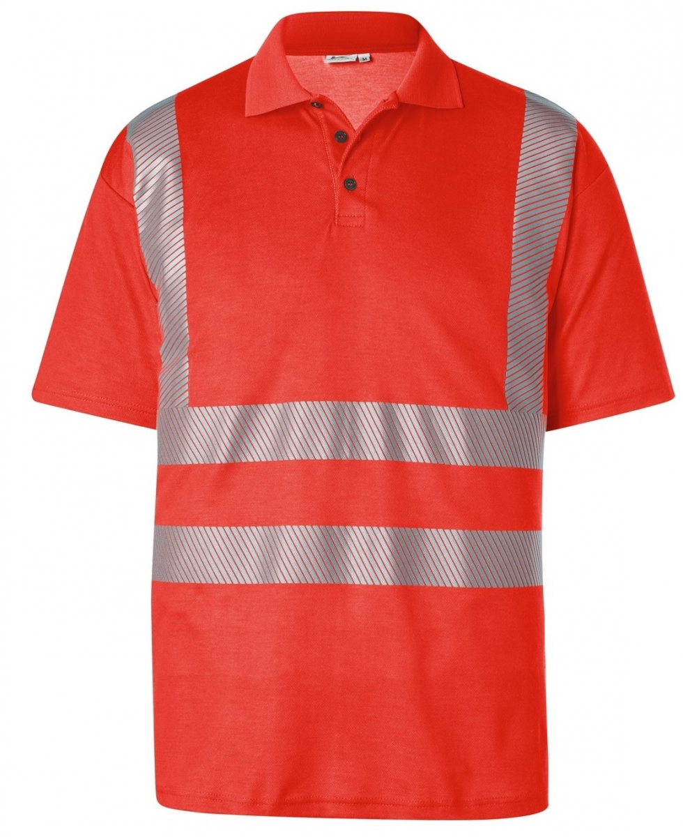 KÜBLER-Warnschutz, REFLECTIQ Polo-Shirt, PSA 2, ca.180g/m², warnrot