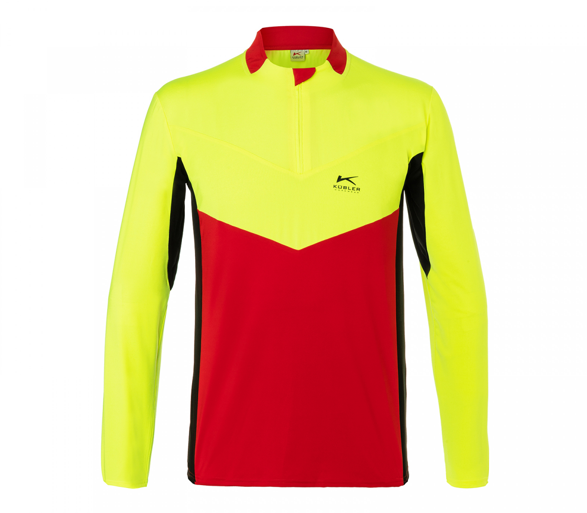 KÜBLER- Funktionsshirt FOREST, PSA 2, ca. 170 g/m², rot/ warngelb