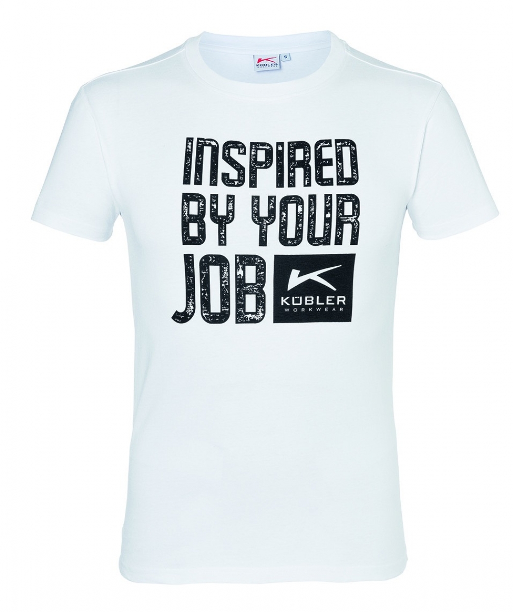 KBLER-Worker-Shirts, Workwear-T-Shirts Print, 160 g/m, wei