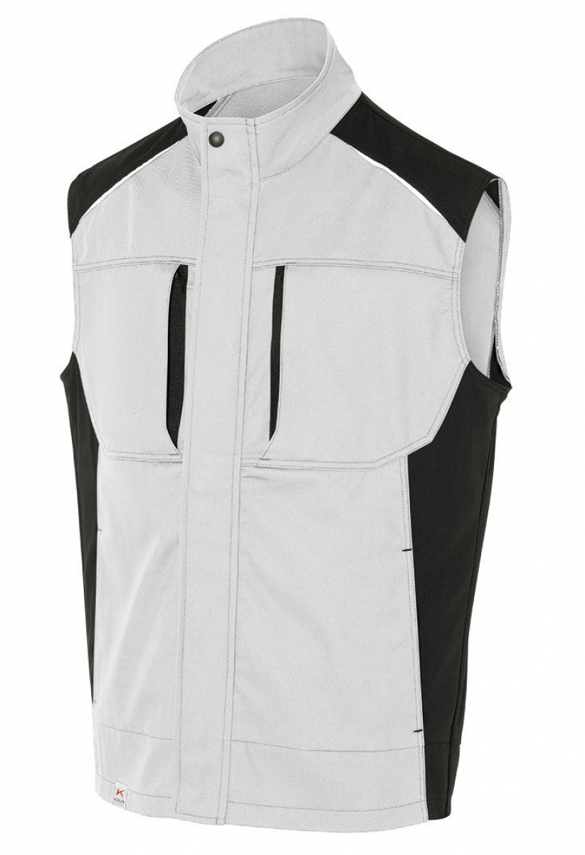 KÜBLER-Workwear, Activiq-Arbeitsweste, 270 g/m², weiß/anthrazit