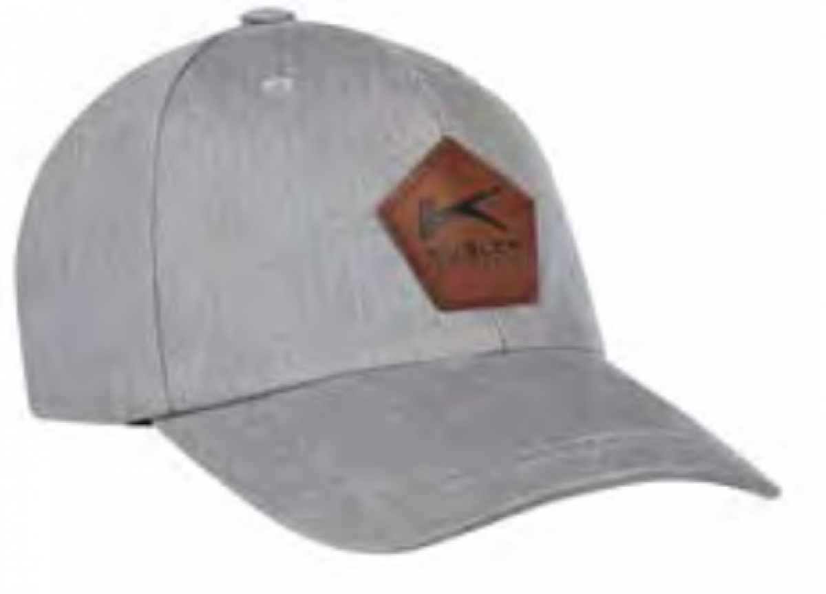 KÜBLER-Workwear, Basecap mit Emblem, hellgrau