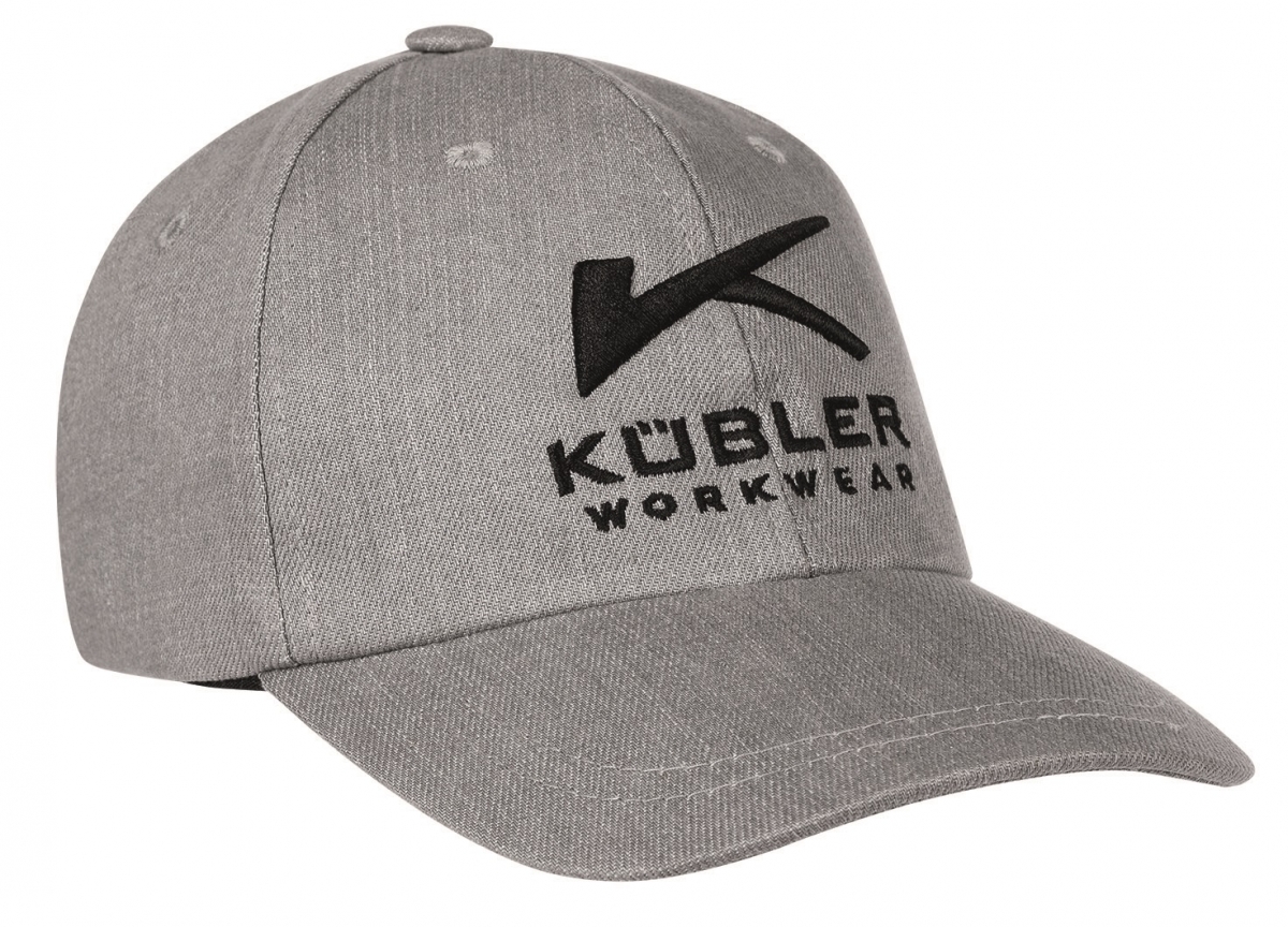 KBLER-Workwear, Basecap mit Stickerei, hellgrau