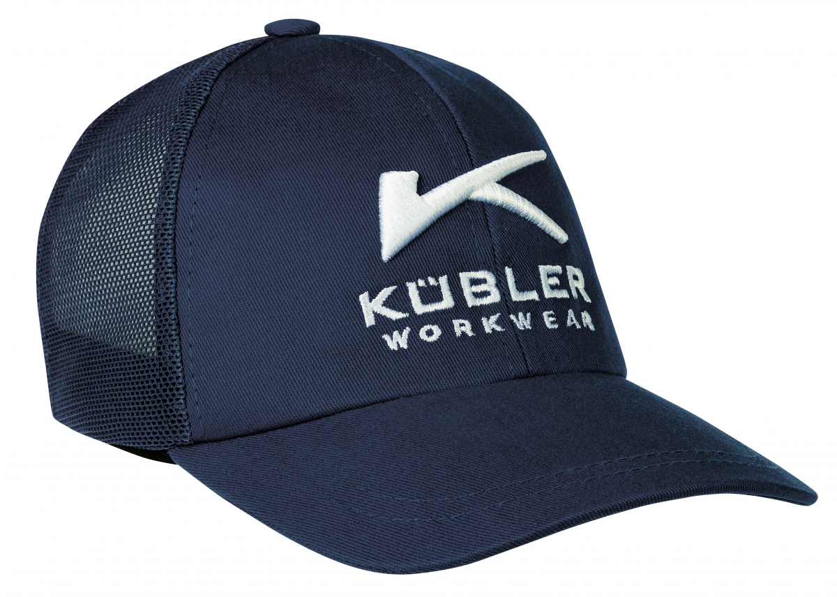 KÜBLER-Workwear, Trucker Cap mit Stickerei, marine