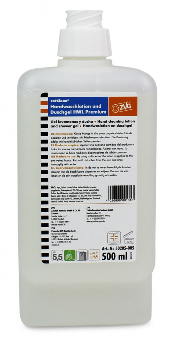 ZVG-Handwaschlotion Premium, VE: 12 Patronen a 500 ml