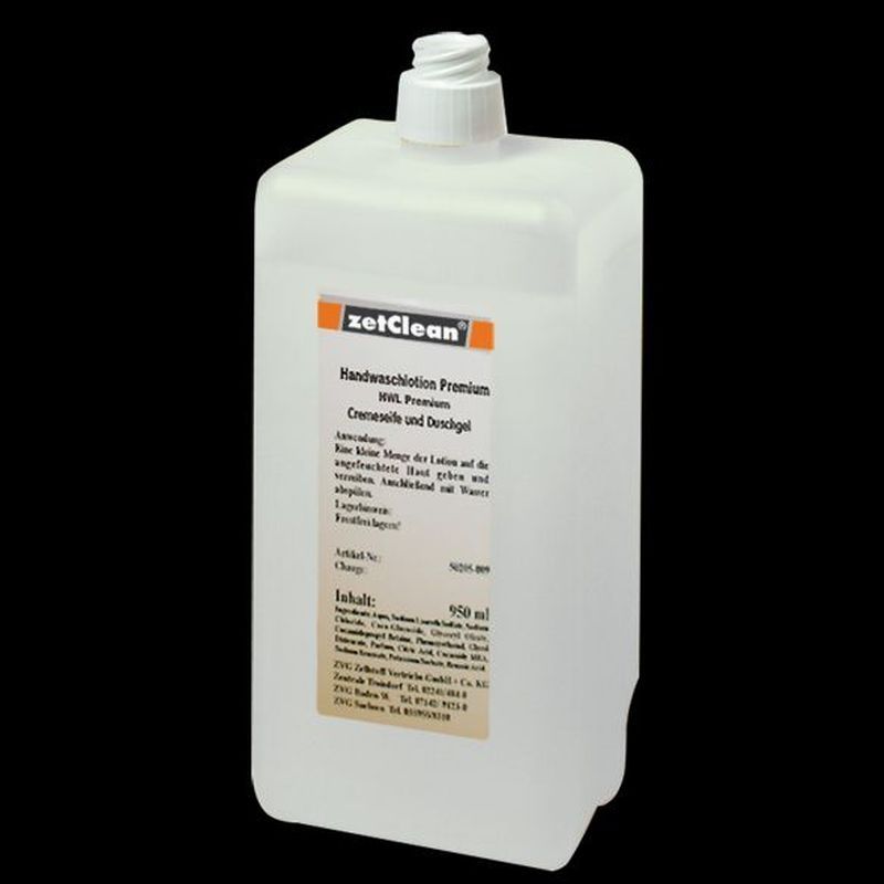 ZVG-ZetClean-Hygiene, Handwaschlotion Premium, VE: 12 Patronen a 950 ml