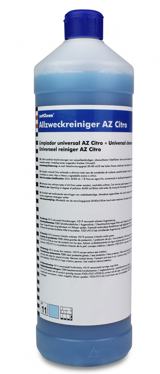 ZVG-ZetClean-Hygiene, Allzweckreiniger, `zet-AZ-citro`, VE: 12 Flaschen  1 Liter