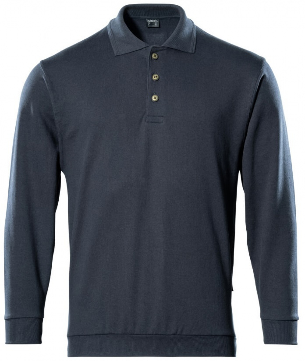 MASCOT-Worker-Shirts, Polo-Sweatshirt, Trinidad, 310 g/m², schwarzblau