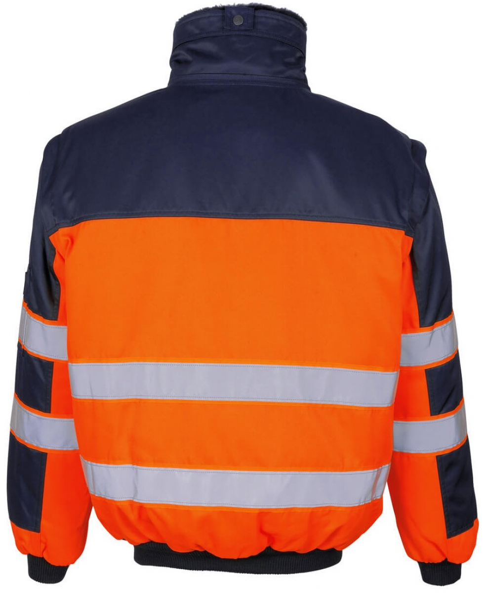 MASCOT-Workwear, Warnschutz-Multifunktionsjacke, Livigno, 300 g/m², orange/marine