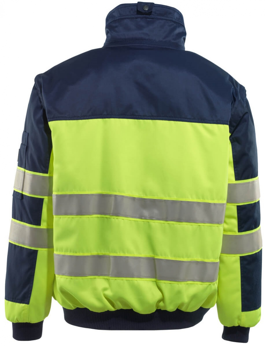 MASCOT-Workwear, Warnschutz-Multifunktionsjacke, Livigno, 300 g/m², gelb/marine