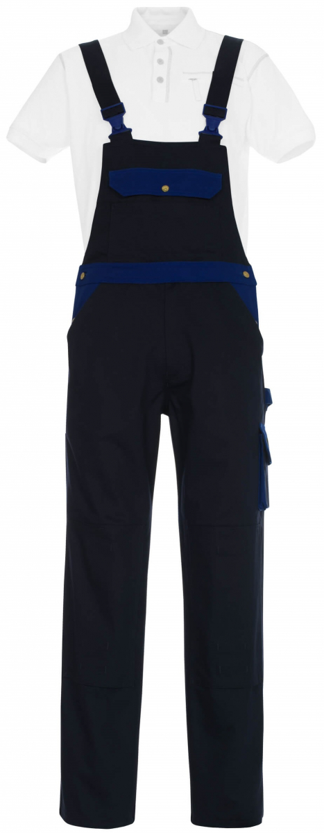 MASCOT-Workwear, Arbeits-Berufs-Latz-Hose, Monza, 90 cm, 355 g/m², marine/kornblau