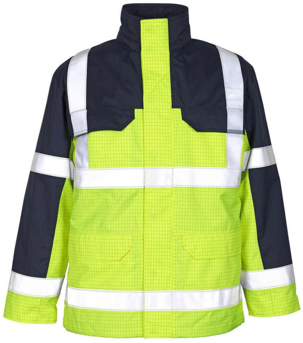 MASCOT-Workwear, Warnschutz-Jacke, Lungern, 230 g/m², gelb/marine