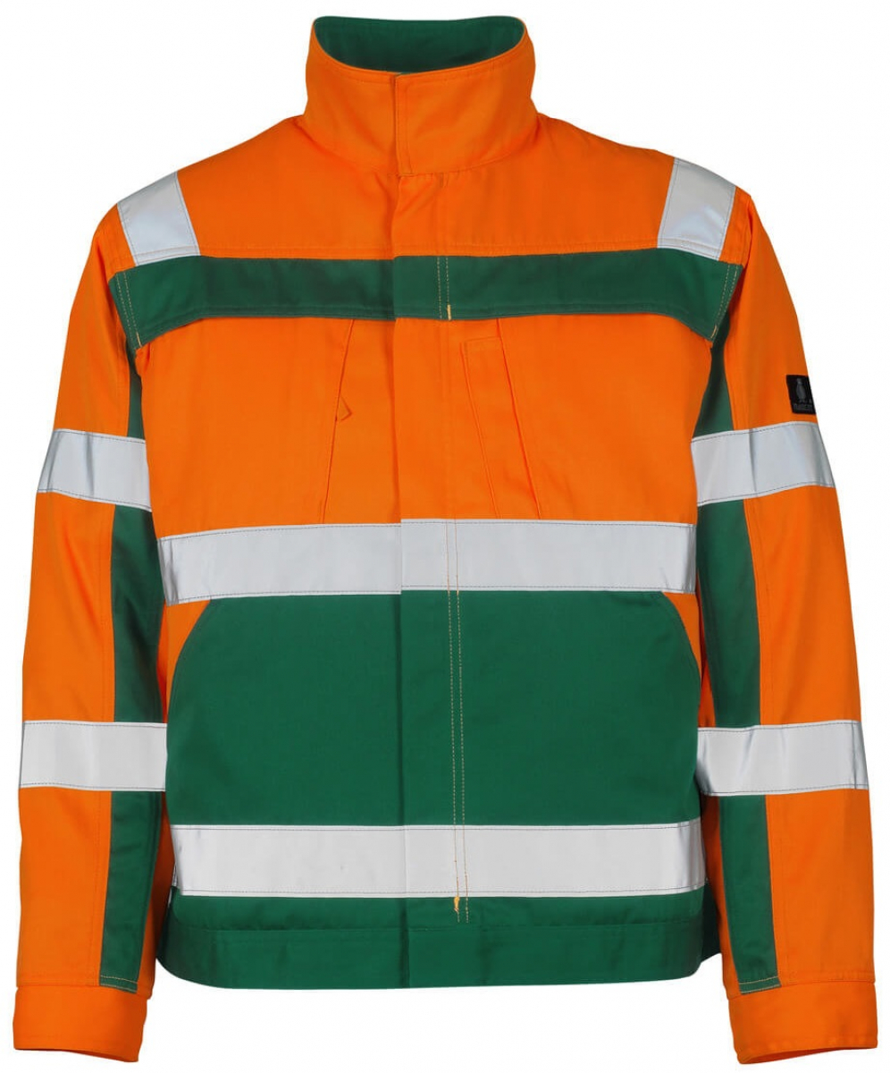 MASCOT-Workwear, Warnschutz-Jacke, Cameta, 290 g/m, orange/grn