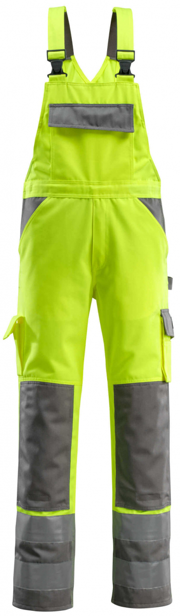 MASCOT-Workwear, Warnschutz-Latzhose, Barras, 82 cm, 310 g/m, gelb/anthrazit