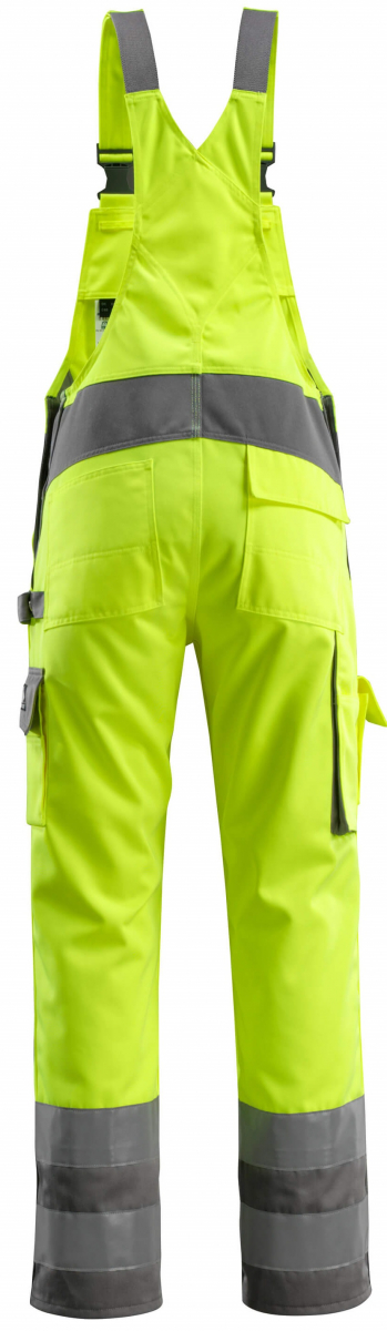 MASCOT-Workwear, Warnschutz-Latzhose, Barras, 82 cm, 310 g/m², gelb/anthrazit