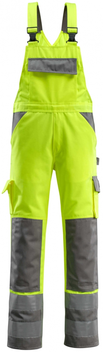 MASCOT-Workwear, Warnschutz-Latzhose, Barras, 90 cm, 310 g/m, gelb/anthrazit