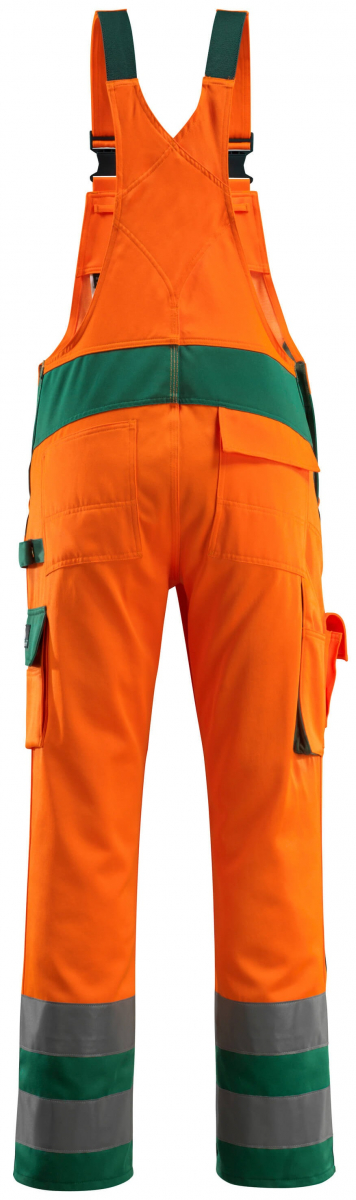 MASCOT-Workwear, Warnschutz-Latzhose, Barras, 90 cm, 290 g/m², orange/grün