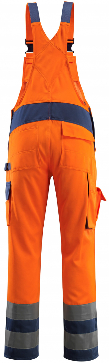 MASCOT-Workwear, Warnschutz-Latzhose, Barras, 82 cm, 290 g/m², orange/marine