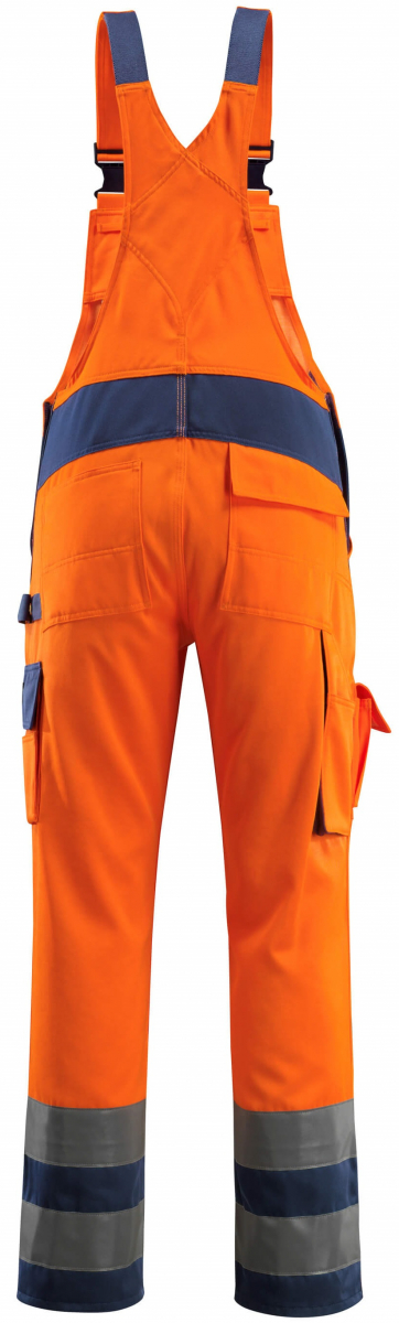 MASCOT-Workwear, Warnschutz-Latzhose, Barras, 90 cm, 290 g/m², orange/marine