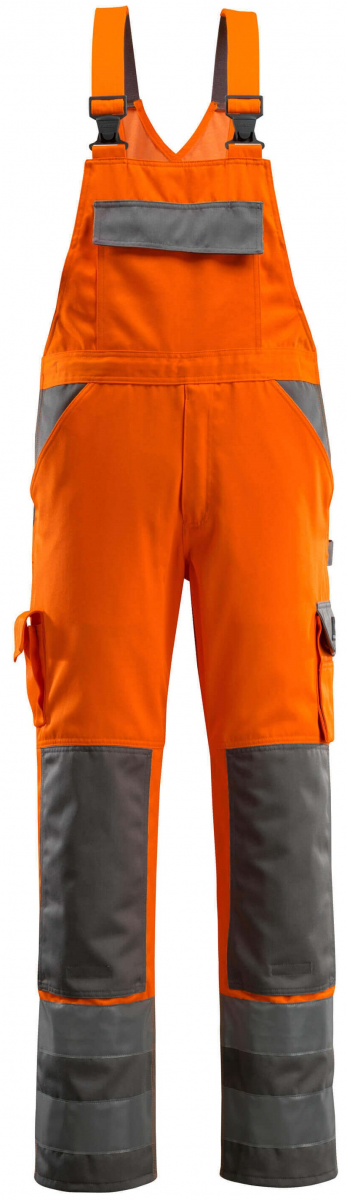 MASCOT-Workwear, Warnschutz-Latzhose, Barras, 76 cm, 290 g/m, orange/anthrazit