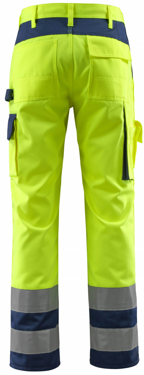 MASCOT-Workwear, Warnschutz-Bundhose, Olinda, 76 cm, 310 g/m², gelb/marine